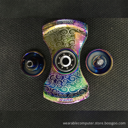 Fast shipping low noise anti stress finger spinner custom hand fidget gyro spinner hand spinner